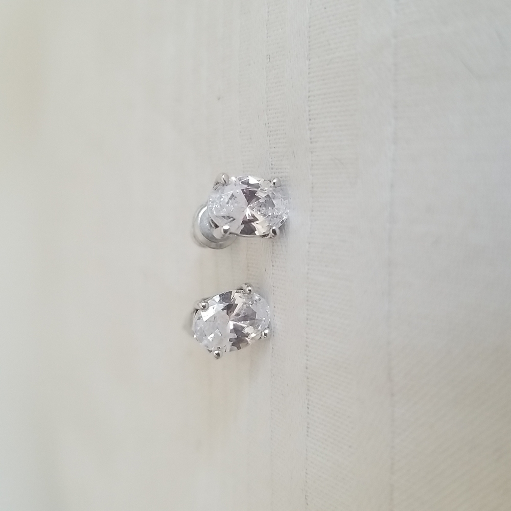 Silver 925 CZ Stud Earrings